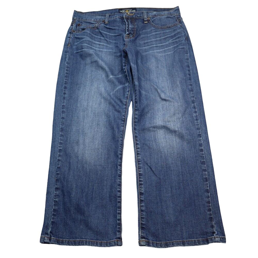 Lucky Brand Jeans Womens 10 30 Blue Mid Rise Easy Rider Crop Casual Denim Pants
